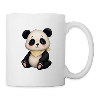 Panda câlin avec écharpe - Mug blanc - blanc - Droite