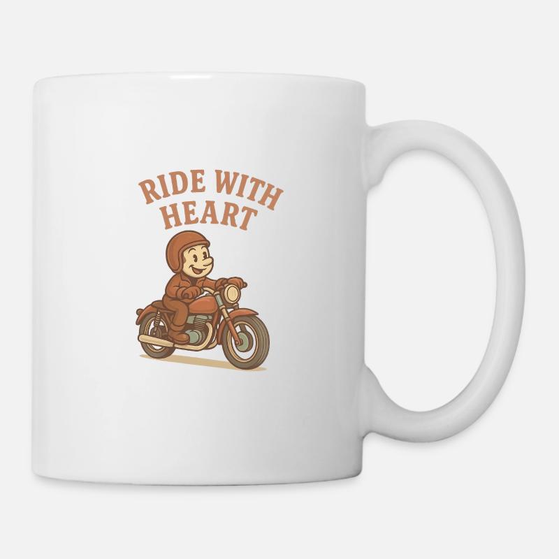 Ride With Heart Moto - Mug - white