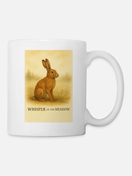 Flüstern des Wiesenhasen - Tasse - Weiß