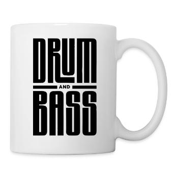 Drum and Bass Fette Typografie - Tasse - Weiß - Rechts