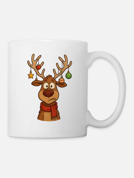 Deer Rudolph Merry Christmas sweet - Mug - white