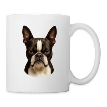 Eindrucksvoller Boston Terrier Blick - Tasse - Weiß - Rechts