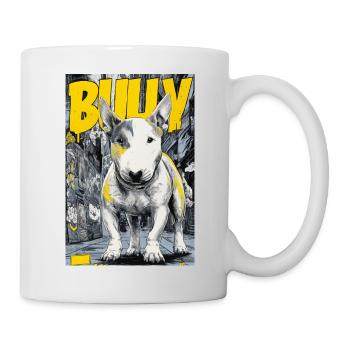 Bull Terrier – Chien des rues urbain dans le style BD - Mug blanc - blanc - Droite