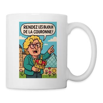 Return the Crown Jewels to the Louvre - Mug - white - Right