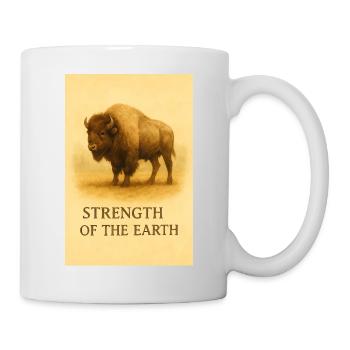 Die Stärke des Erdbisons - Tasse - Weiß - Rechts