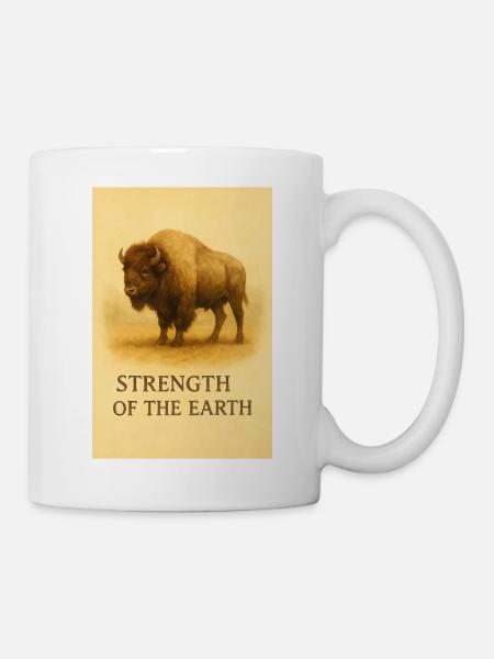 Die Stärke des Erdbisons - Tasse - Weiß