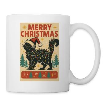 Noël Vintage Cat - Mug blanc - blanc - Droite