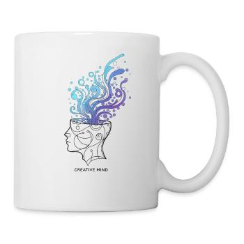 Mente Creativa – Ilustración Abstracta del Cerebro - Mug blanc - blanc - Droite