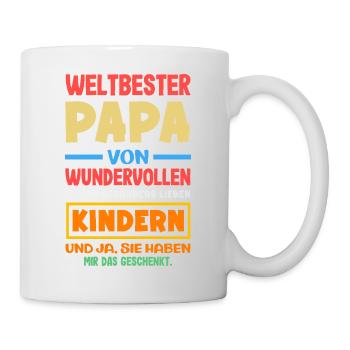 Lustiges Vatertag Geschenk Papa Bier - Tasse - Weiß - Rechts