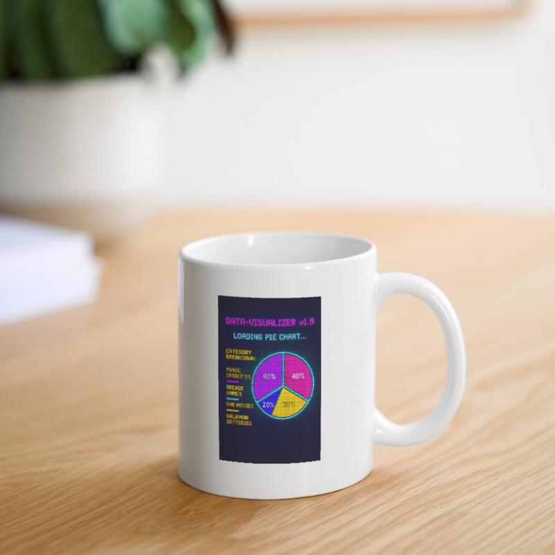 Neon Pie Chart Retro Visual Mug