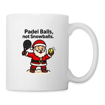 Padel Santa : Des balles au lieu de neige - Mug blanc - blanc - Droite