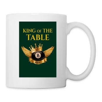 King of Pool – The Royal 8 Ball Design - Tasse - Weiß - Rechts