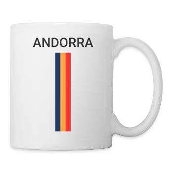 Andorra Flagge - Tasse - Weiß - Rechts