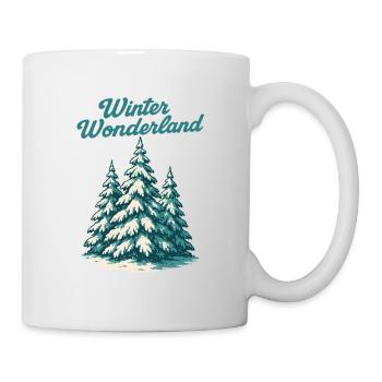 Winter Wunderland Tannen - Tasse - Weiß - Rechts