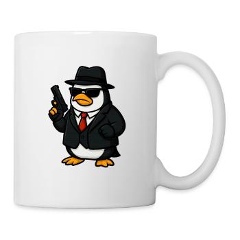 Espion Pingouin en smoking - Mug blanc - blanc - Droite