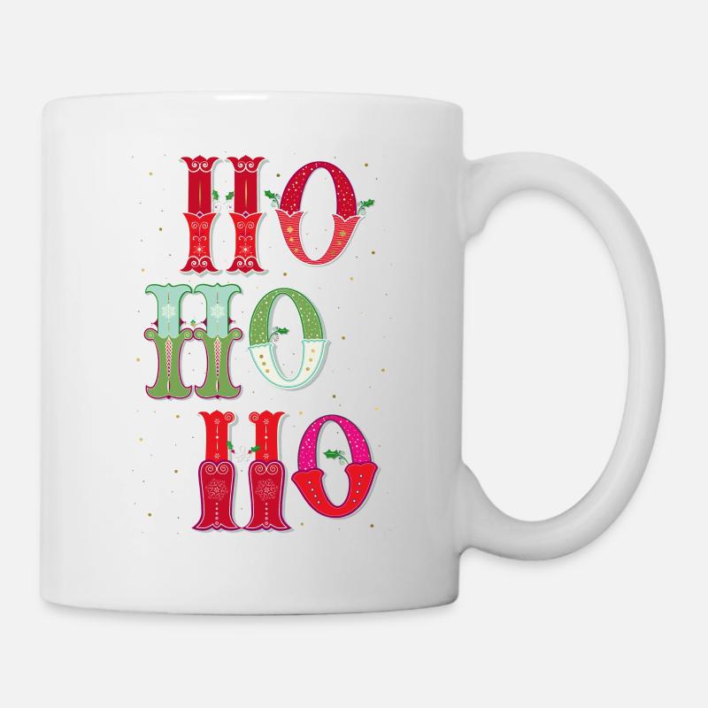 Weihnachtliches Ho Ho Ho - Tasse - Weiß