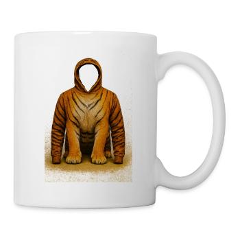 Tiger Hoodie Illustration - Mug - white - Right