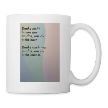 Pensez à ce que vous ne pouvez pas faire : l’humour - Mug blanc - blanc - Droite