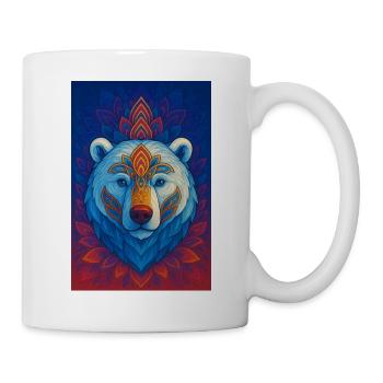 Blue Bear Mandala - Mug - white - Right