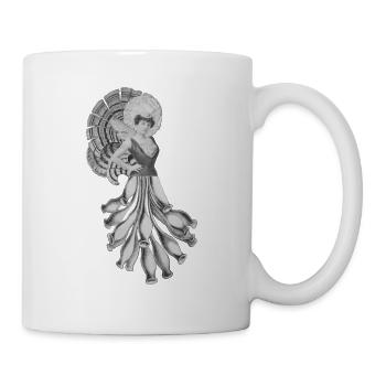 Victorian Dancer with Feather Fan - Mug - white - Right