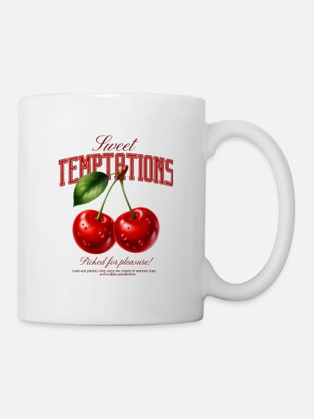 Design de cerises Sweet Temptations - Mug blanc - blanc