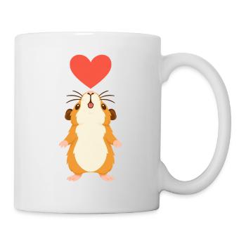 Cochon d’Inde avec cœur - Mug blanc - blanc - Droite