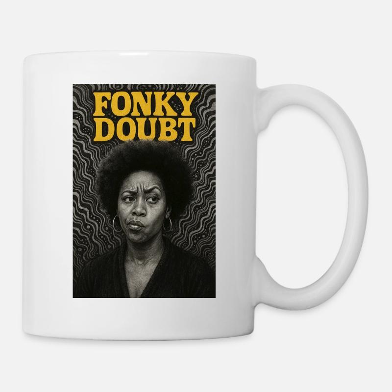 Portrait Afro Funky Doubt - Mug - white