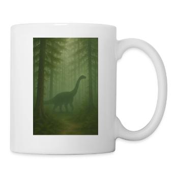 Nebelwald Dino im Urwald - Tasse - Weiß - Rechts