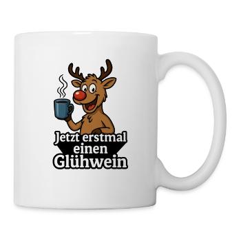 Funny mulled wine reindeer - Mug - white - Right