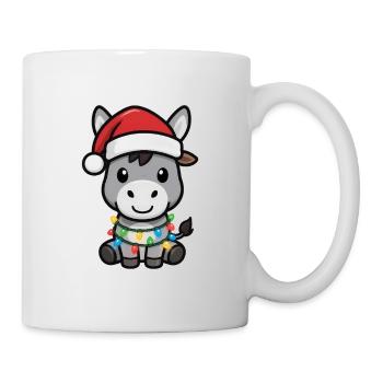 Esel Elfe Xmas Lustiges Weihnachtsgeschen - Tasse - Weiß - Rechts