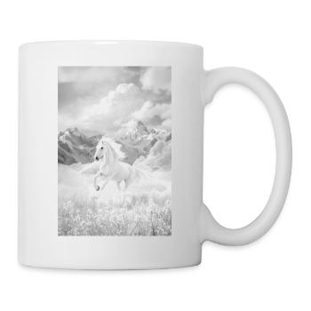 Pferd - Tasse - Weiß - Rechts