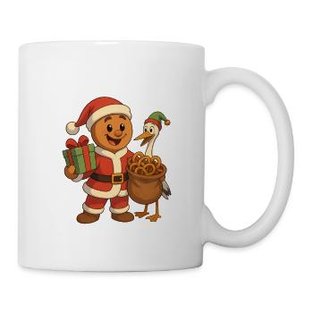 Mannele Alsace Christmas Gingerbread Pretzels - Mug - white - Right