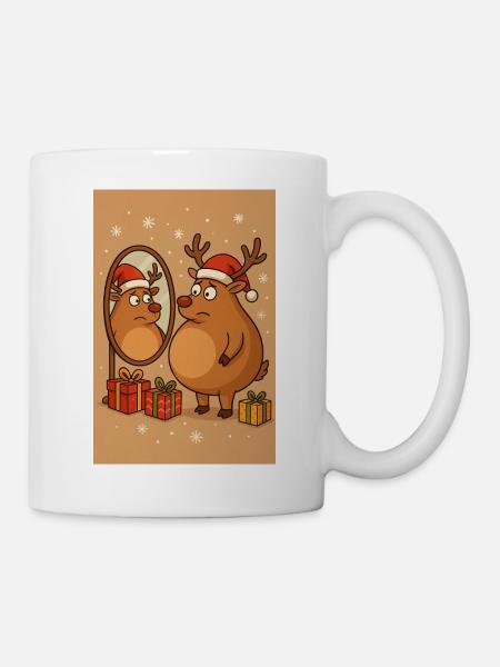 Weihnachten – Rene Humorvolles Design - Tasse - Weiß