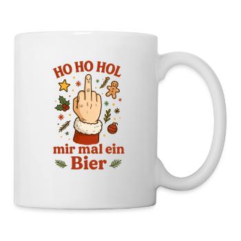 Ho Ho Offrez-moi une bière de Noël - Mug blanc - blanc - Droite