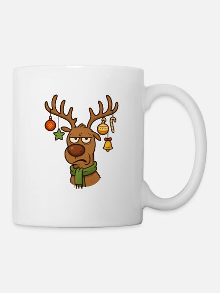Weihnachten Rentier - Tasse - Weiß