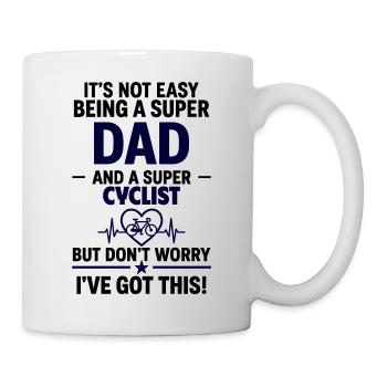 Heart + Cycling – Super Papa Cyclist - Mug - white - Right