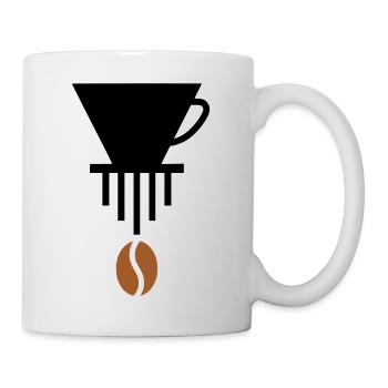 Pour-Over-Love: Minimalist Barista Icon - Mug - white - Right