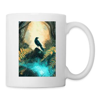 Forest Crow Fantasy - Mug - white - Right