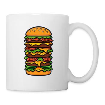 Burger grand XXL - Mug blanc - blanc - Droite