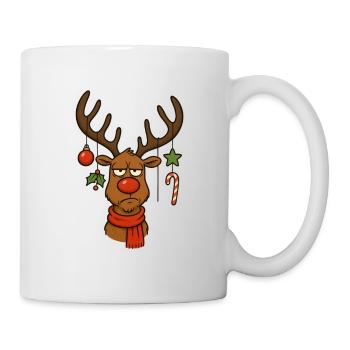 Renne Rudolf de Noël - Mug blanc - blanc - Droite