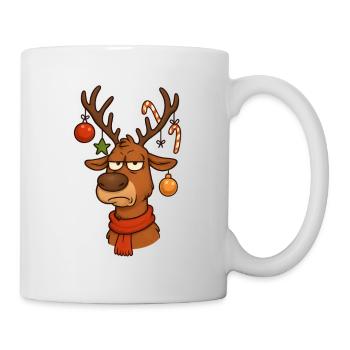  Hirsch Rudolph Frohe Weihnachten - Tasse - Weiß - Rechts