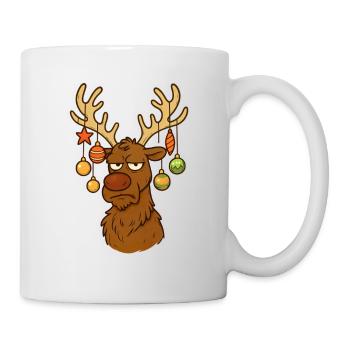Grumpy Festive Reindeer - Mug blanc - blanc - Droite