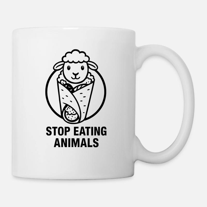 Stop eating animals | Döner-Lamm - Tasse - Weiß