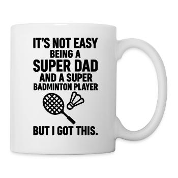 Badminton – Super Papa Badminton Player - Mug - white - Right