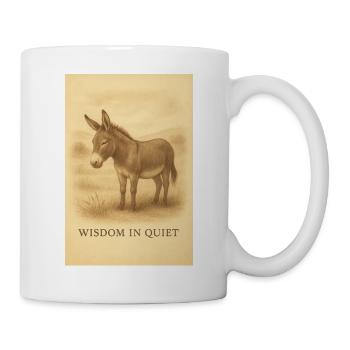 La sagesse de l’âne au repos - Mug blanc - blanc - Droite
