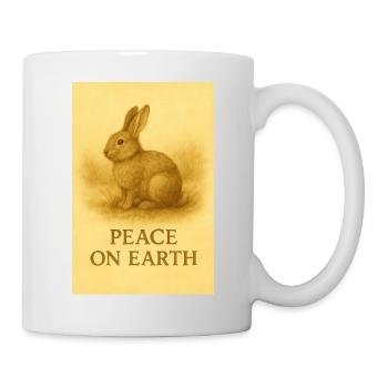 Frieden auf Erden Kaninchen-Druck - Tasse - Weiß - Rechts