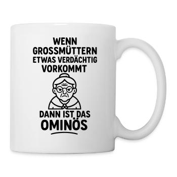 Inquiétant mamie mamie jeu de mots suspect - Mug blanc - blanc - Droite