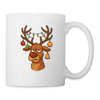 Noël de renne agacé - Mug blanc - blanc - Droite