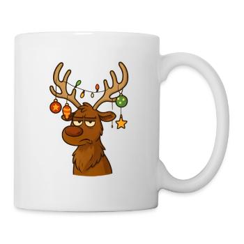 Rentier Weihnachten Rudolf - Tasse - Weiß - Rechts