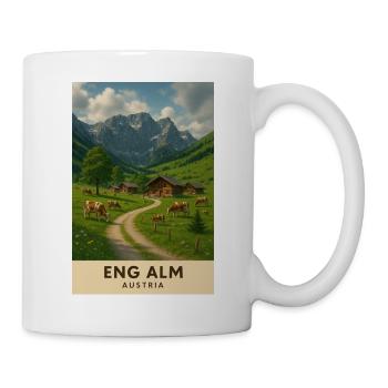 Eng Alm Alpenidylle - Tasse - Weiß - Rechts